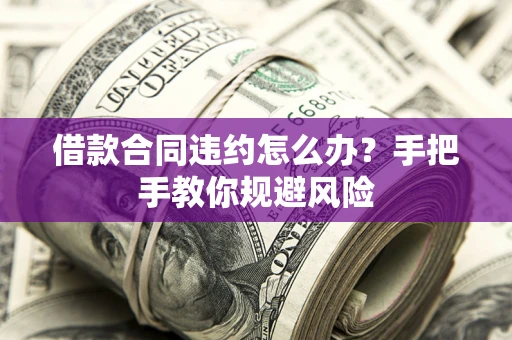 北京借款合同违约怎么办？手把手教你规避风险