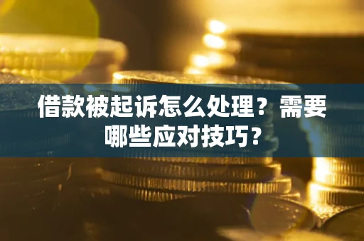 北京借款被起诉怎么处理？需要哪些应对技巧？