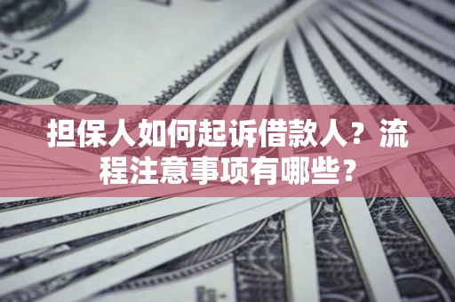 北京担保人如何起诉借款人？流程注意事项有哪些？